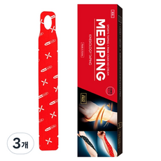 파워풀엑스 메디핑 링타입 기본형 근육테이프 레드, 20개입, 3개