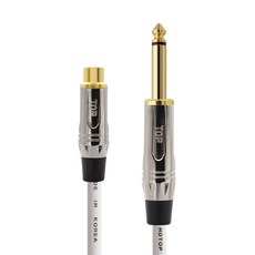 HDtop RCA 母 to 5.5 單聲道公 30m 線纜, 金屬白, 1個, HT-TP3533