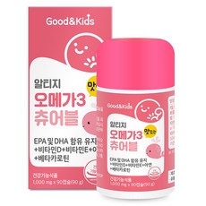 굿앤키즈 맛있는 오메가3 츄어블, 90정, 1개