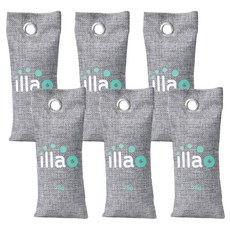 Illao 竹炭多用途除臭劑, 75g, 6個