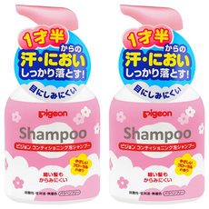 pigeon 貝親 幼兒泡沫洗髮精 1歲半以上使用 花香, 350ml, 2瓶