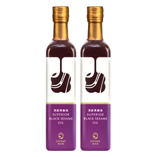 CO'DAY 好日籽 100%鮮榨頂級黑麻油, 低溫壓榨 保留醇厚香氣 適合冬季養生進補, 500ml, 2瓶