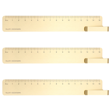 KaCO RUMA 金屬書籤尺, 金色, 3支