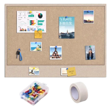 홈앤더 게시판 벽 장식 메시지보드 +압정 리무버블테이프 02 웜 베이지, 펠트