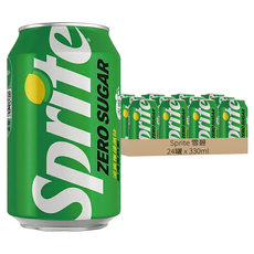 Sprite 雪碧 ZERO SUGAR 無糖零卡 易開罐, 330ml, 24罐