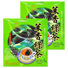 永發茗茶 茉香綠茶 台灣茶八十年 宜蘭在地好茶 袋茶, 2g, 100入, 2盒