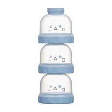 KU.KU Duckbill 酷咕鴨 KUKU PLUS 純真之瞳疊疊樂鈕扣式奶粉罐, 晨曦藍, 3個