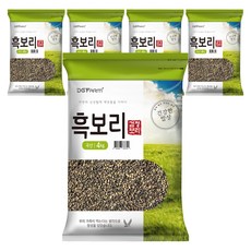 건강한밥상 국산 흑보리쌀, 4kg, 5개