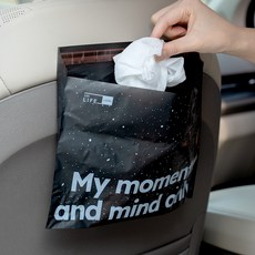 덴라이프 착붙 차량용 쓰레기봉투 블랙 15p + 화이트 15p 세트, 블랙, 화이트, 1세트