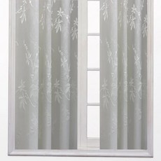 J&N 花簇德國進口窗紗拉摺簾, 白色