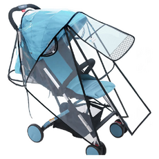 防風防雨 嬰兒車雨罩, 1個, 透明