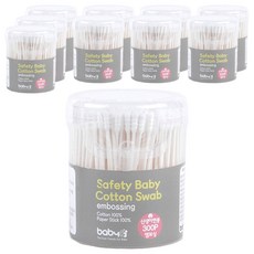 Baby & I 壓花新生兒棉籤, 300件, 10個