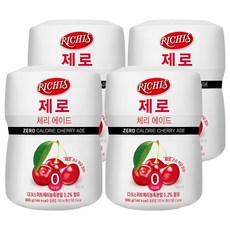 RICHIS 零卡氣泡飲料粉 櫻桃口味, 600g, 4罐