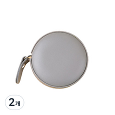 굿프랩 원형 레더 미니 줄자 그레이, 2개, 100cm