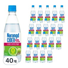 나랑드사이다 제로 그린애플, 350ml, 40개