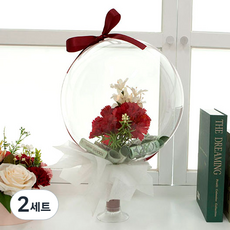 여신케이크토퍼 DIY 카네이션 꽃풍선 만들기, 레드, 2세트