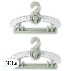 Itgom 兒童用防滑衣架, 30個, 綠色