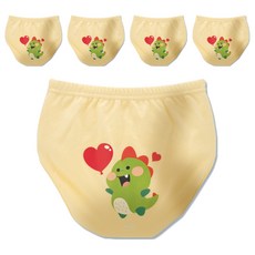 agazzang Friendly 6層如廁訓練褲, 恐龍(黃色), 5個