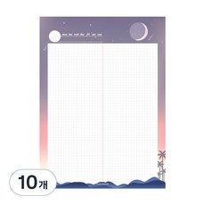 아이씨엘디자인 그리드 노트패드, 밤하늘 션사인, 10개, 46매