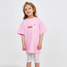 디즈니 미니마우스 아동용 하이 반팔 레깅스 상하 세트