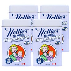 넬리 베이비 세탁세제 틴, 4개, 1kg