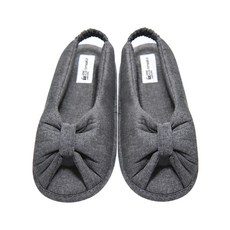 丹寧露趾船型室內鞋, 黑色, 1組