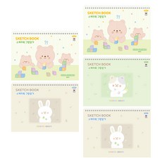펜피아 3000 그림일기 스케치북 양면, 5개, 랜덤발송