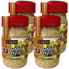 元歲本舖 熟炒白芝麻粒 原味元香 鹹甜皆宜, 150g, 4罐