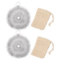 DASO 半永久不鏽鋼圓形菜瓜布, 1入, 2個