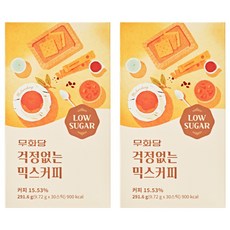 muhwadang Premium低糖即溶咖啡粉隨身包, 9.72g, 30條, 2盒