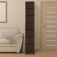 BONOHOUSE 藤編纖薄7層抽屜櫃, 1個, 棕色