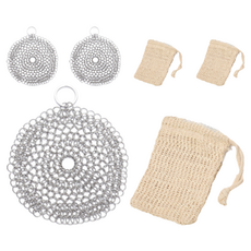 DASO 반영구 스테인리스스틸 원형 수세미, 1개입, 3개