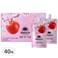 브롤로 100% 사과즙 스파우트형, 90ml, 40개