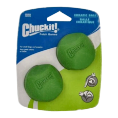 Chuckit 多角型彈力球 小型犬玩具 2顆裝, 綠色, 小, 1組