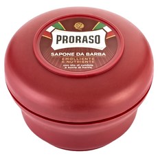 PRORASO 刮鬍皂 紅標 檀香, 150ml, 1個