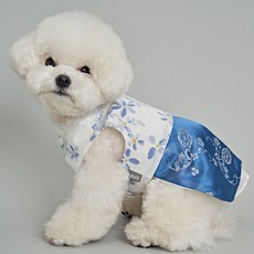 DOG-i 狗狗衣服 寵物服飾 花朵韓服, 藍色