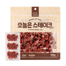 예스몽 오늘은 스테이크 강아지 간식, 연어 큐브, 300g, 1개