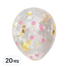 Patifang 五彩紙屑氣球 30cm, 玫瑰金, 20入