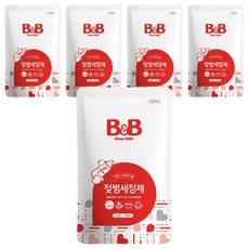 비앤비 젖병세정제 거품형 리필, 400ml, 5개