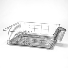 4BNK 연마제 없는 올스텐 슬라이드 식기건조대, 1단, 실버, 1개