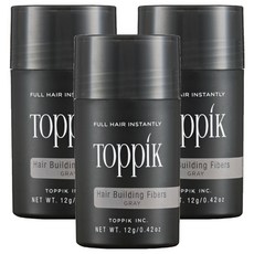 TOppiK 增髮纖維 12g, 灰色, 3瓶