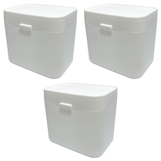 Himalaya 掀蓋深高型收納盒(t型) 防塵防潮 適用於各種居家空間, 純白, 3個