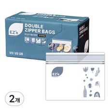 EZn이지엔 프리미엄 더블지퍼백 냉장 냉동 겸용, 소(S), 90개입, 2개