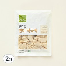 올가홀푸드 유기가공식품 인증 현미 떡국떡, 500g, 2개