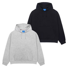 L.LAMO 男女通用基本款刷毛連帽T恤2件組