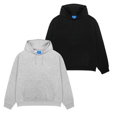 L.LAMO 男女通用基本款刷毛連帽T恤2件組