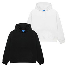 엘라모 남녀공용 베이직 기모 후드티 2종 세트