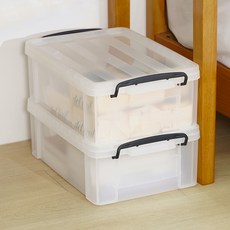 comet 韓國製造多用途現代風收納箱, 2個, 透明