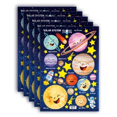 환타스틱스 야광별 행성친구들 NS-47 5p, 혼합색상