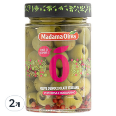 마다마올리바 피티드 그린올리브 핑크페퍼 & 로즈마리, 300g, 2개